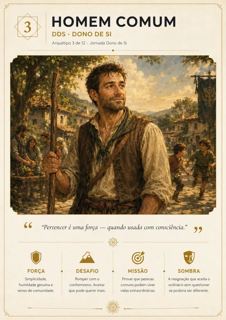 Cartão do arquétipo Homem Comum